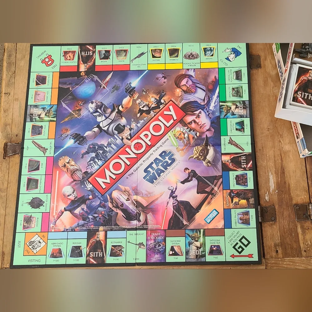 Star Wars Monopoly and Life Board Games all pieces present